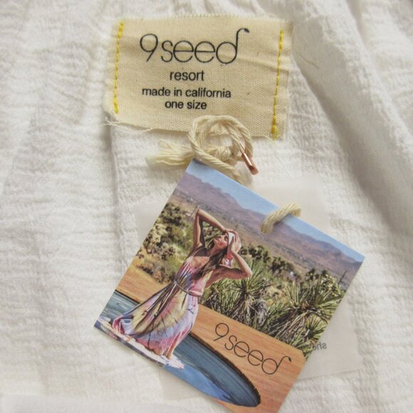 NWT 9seed Paloma in White Cotton Gauze Low Back Maxi Tank Dress O/S One Size - Picture 8 of 11